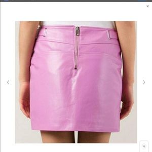 Authentic leather mini skirt